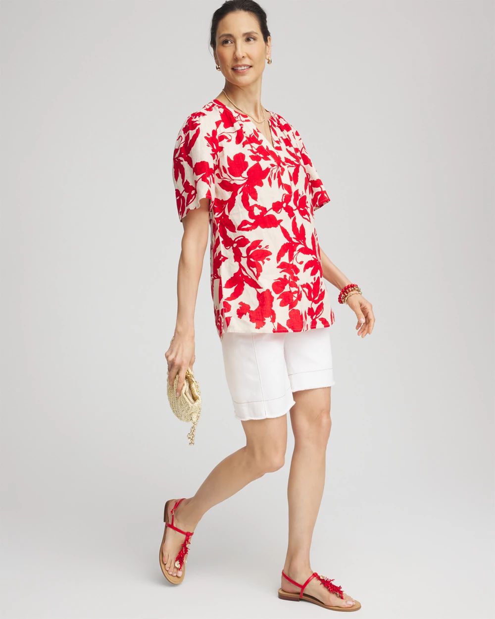 Floral Linen Popover Shirt | Chico's